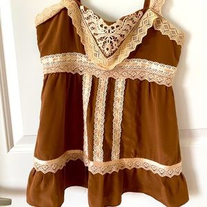 Nanette Lenore Brown Blouse